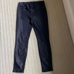 Black leather pant with soft suede texture